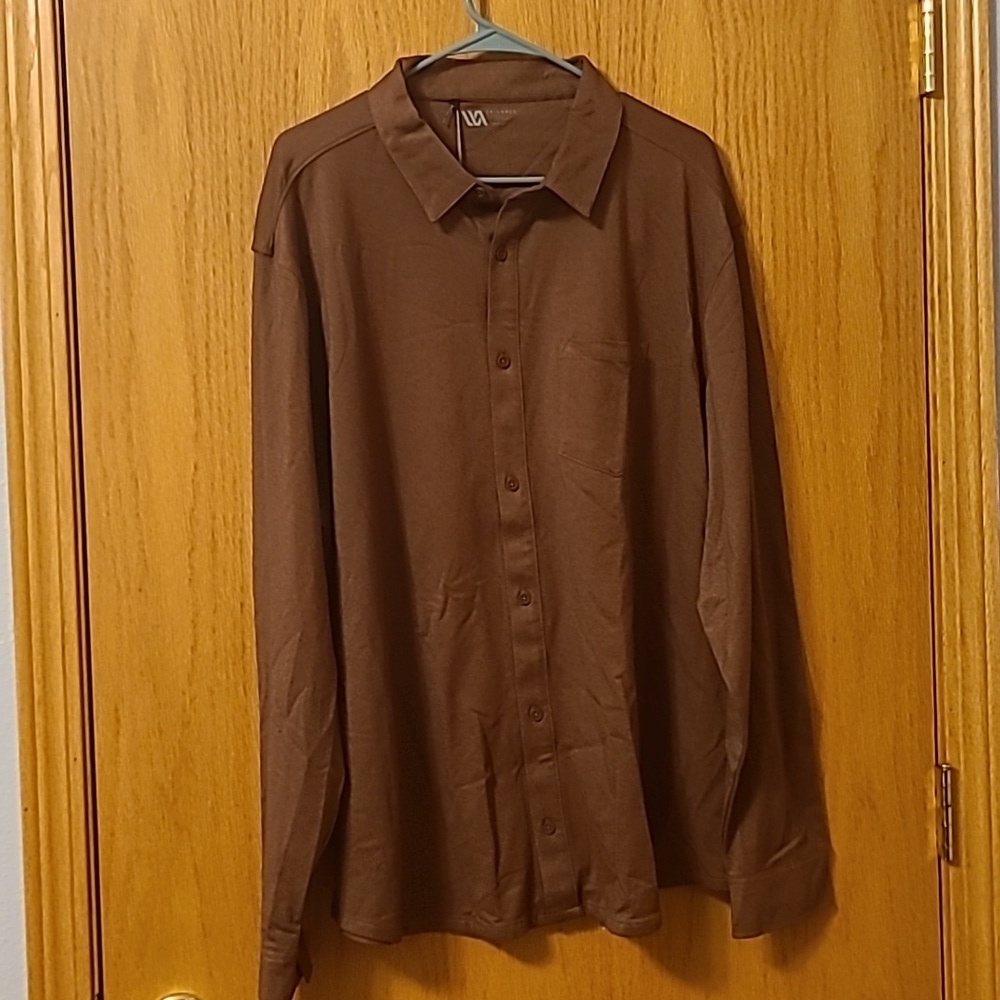 NWT VRST Men's Longsleeve Earth Brown Heather Top